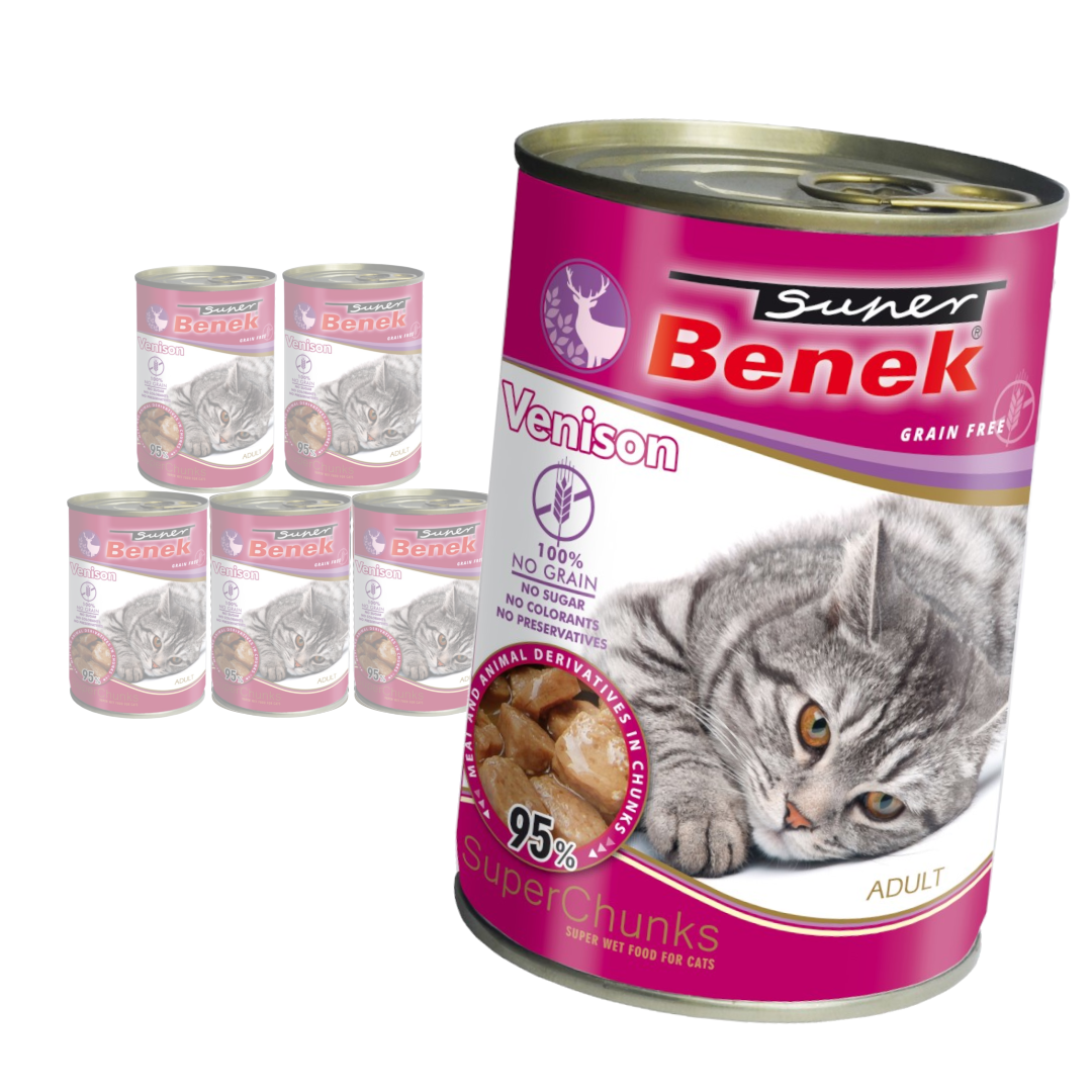 Super Benek Chunks Bezzbożowa Mokra Karma Dla Kota Z Dziczyzną W Sosie