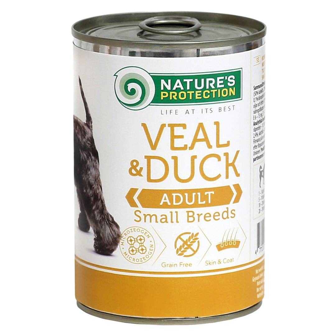 Nature's Protection Dog Veal&Duck Small Breeds 400g Mokra Karma Dla Psów Małych Ras z Cielęciną i Kaczką