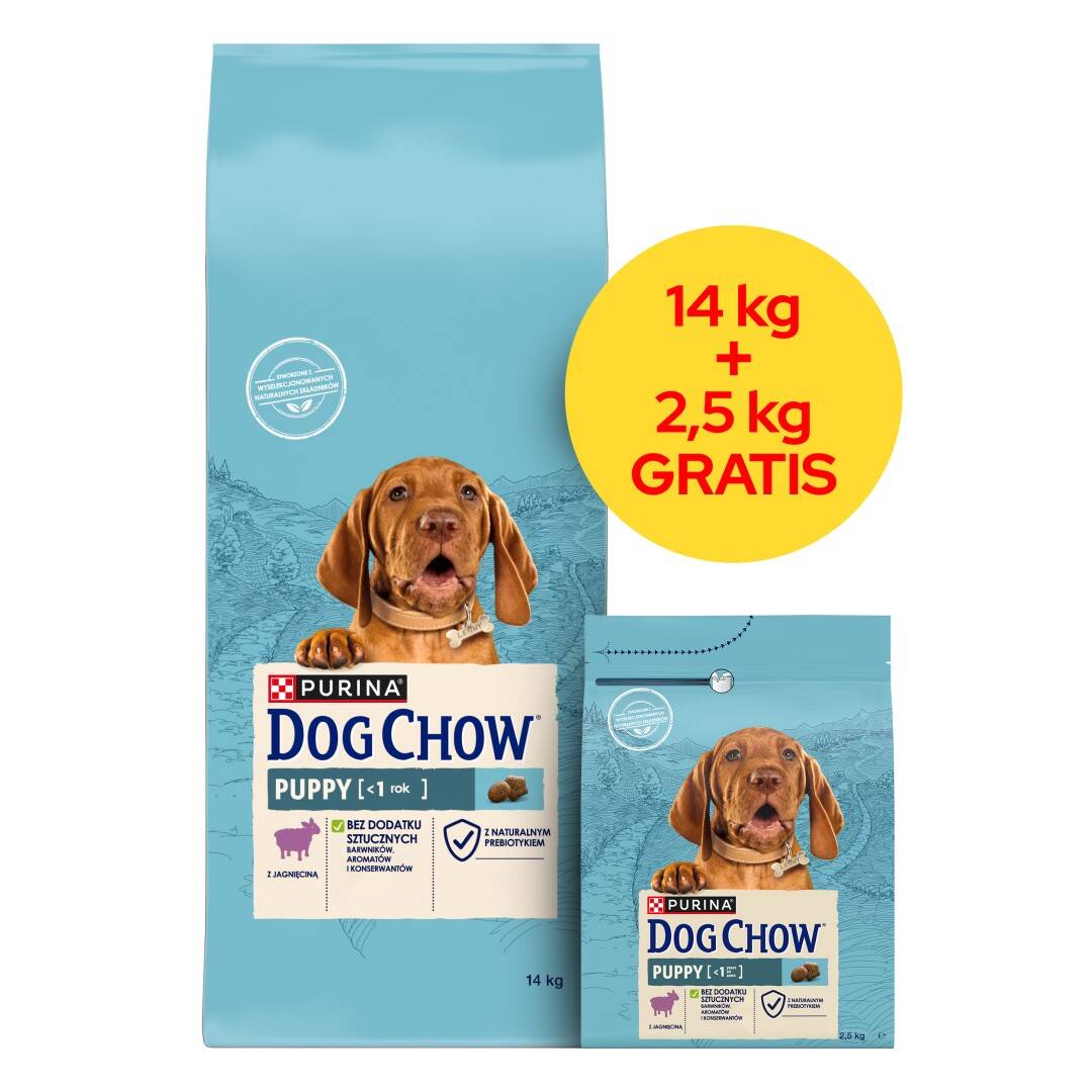 Purina Dog Chow Puppy Sucha Karma Dla Szczeniąt z Jagnięciną 