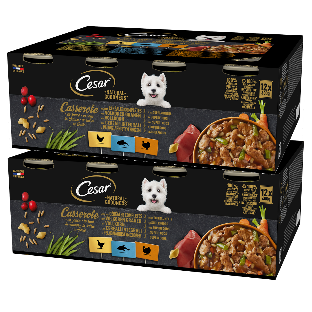 Cesar Natural Goodness Casserole 24x400g Mokra Karma Dla Dorosłych Psów