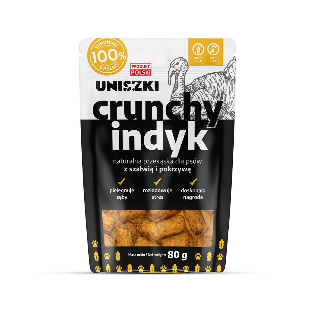 Uniszki Crunchy Indyk Naturalny Przysmak Gryzak Dla Psa