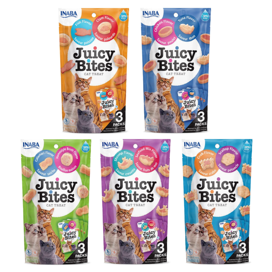Inaba Juicy Bites 5x33,9g Wilgotny Przysmak Dla Kota Ciasteczka Mix Smaków