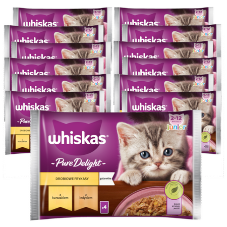 Whiskas Junior Saszetki 13x340g Drobiowe Frykasy Mokra Karma Dla Kociąt