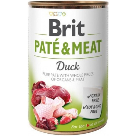 Brit Pate&Meat Mokra Karma dla Psów z Kaczką i Kurczakiem Puszka 6x400g