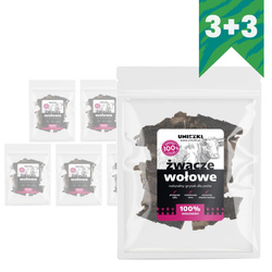 Uniszki Żwacze Wołowe 6x100g Naturalny Przysmak Gryzak Dla Psa 3+3 GRATIS
