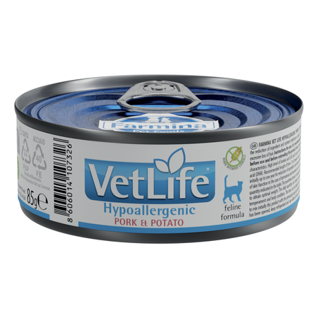 Farmina Vet Life Hypoallergenic Pork & Potato 12x85g Hipoalergiczna Mokra Karma Dla Kota z Wieprzowiną