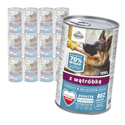 Frendi Kawałki z Wątróbką w Sosie 12x1250g Mokra Karma Dla Dorosłych Psów Wszystkich Ras
