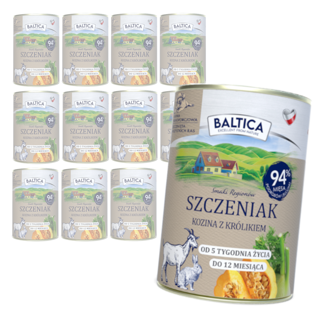 Baltica Kozina z Królikiem Bezzbożowa Mokra Karma Dla Szczeniąt