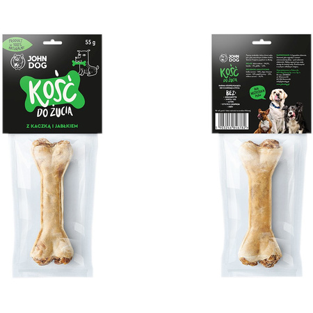 Przysmak Dla Psa John Dog Kość Do Żucia Z Dodatkiem Kaczki I Jabłka 12cm