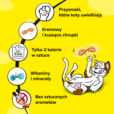 Dreamies Mega Pudełko Przysmak Dla Kota Chrupiące Paszteciki Z Nadzieniem Z Serem 350g