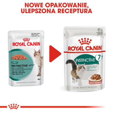 Royal Canin Instinctive +7 Karma Mokra W Sosie Dla Kotów Starszych, Wybrednych 24x85g