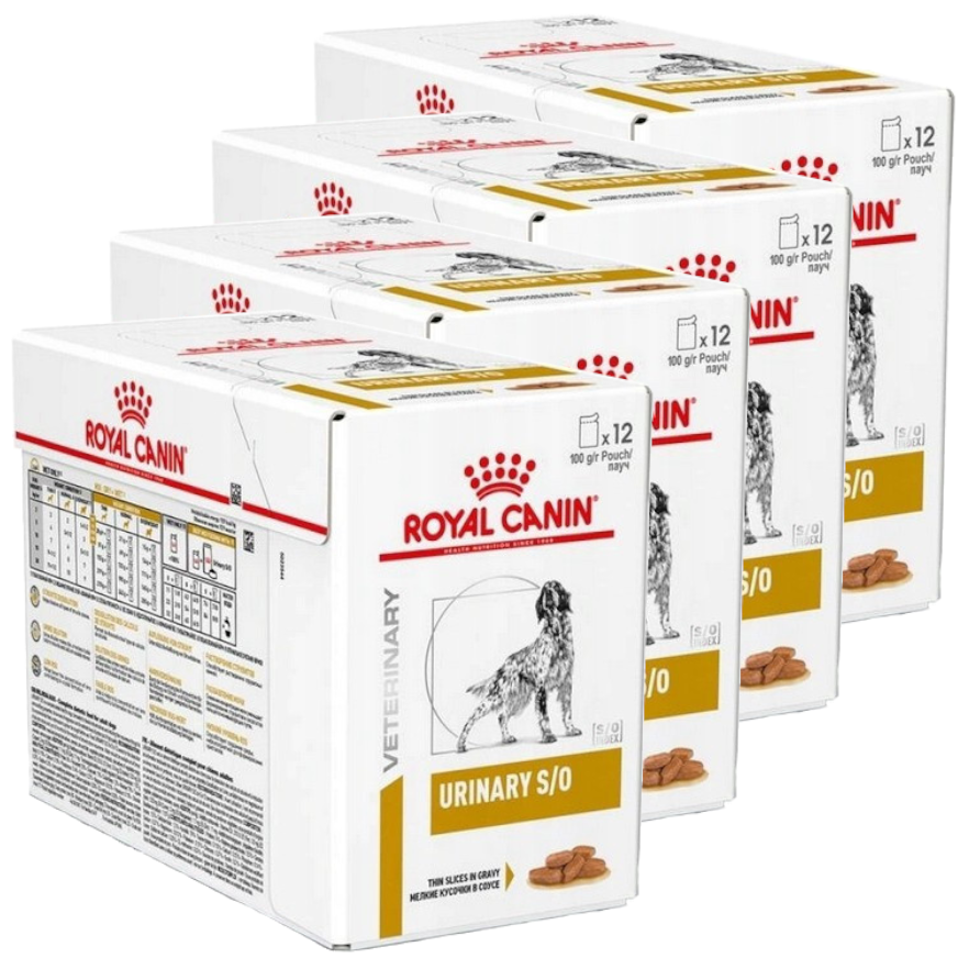 Royal Canin Veterinary Urinary S/O 12x100g Mokra Karma W Sosie Dla Psów Na Kamienie Struwitowe
