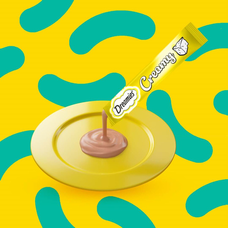 Dreamies Creamy 16x10g Kremowy Przysmak Dla Kotów Z Serem