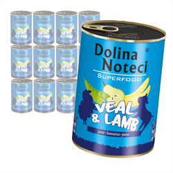 Dolina Noteci Superfood Cielęcina Z Jagnieciną Mokra Karma Dla Psa 12x400g
