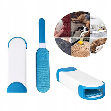 Szczotka Do Czyszczenia Ubrań Tapicerki Z Sierści Niebieska