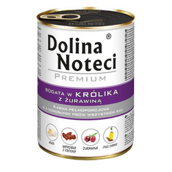 Dolina Noteci PREMIUM bogata w królika z żurawiną puszka 400 g Mokra karma dla psa