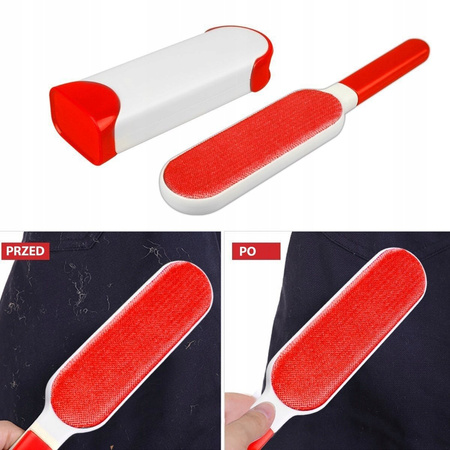 Szczotka Do Czyszczenia Ubrań Tapicerki Z Sierści Czerwona