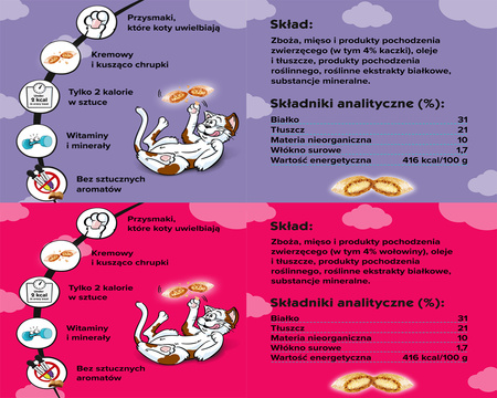 Dreamies zestaw mix 4x60g Przysmaki BEZ KURCZAKA dla kota