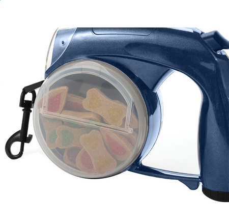 Automatyczna Smycz dla Psa SCL9201 L=5m Niebieska - Latarka LED, Pojemnik na Worki