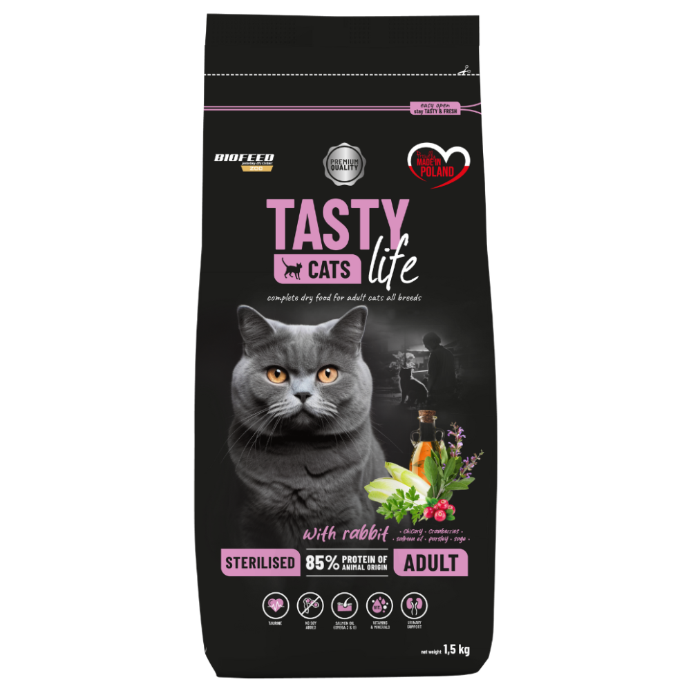 Tasty Cats Life STERILISED z królikiem 