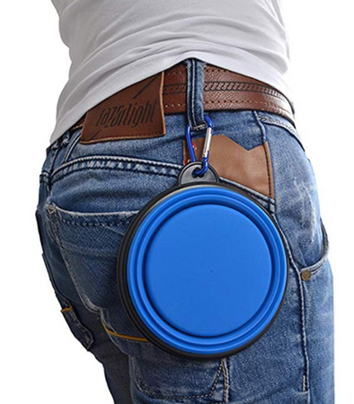 Miska Silikonowa Składana Podrózna dla Twojego Pupila Czerwona 1000ml