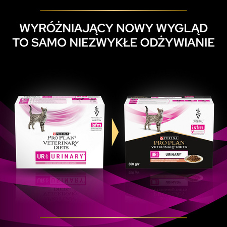 Purina Pro Plan Veterinary Diets UR Urinary Mokra Karma Dla Kota Z Łososiem 10x85g Przeciw Kamieniom Struwitowym