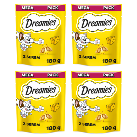 Dreamies z Pysznym Serem Mega Pack 4x180g Przysmaki dla kota