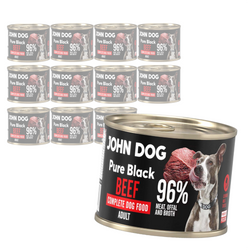 John Dog Pure Black Beef Adult 12x200g Mokra Karma Dla Psa Z Wołowiną