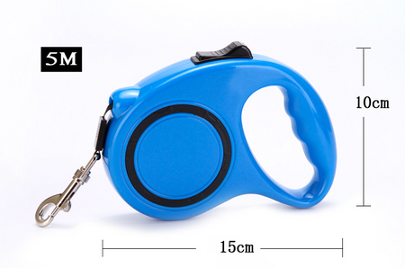 Automatyczna smycz dla małych i średnich psów SJ-190, obciążenie do 12kg, długość 5m, Niebieski