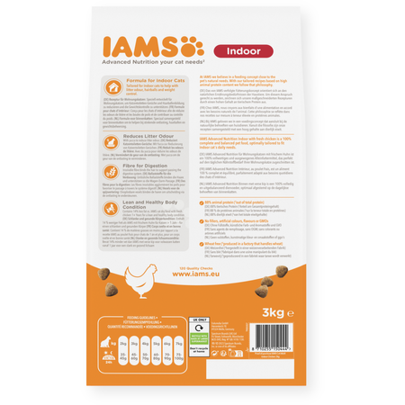 Sucha Karma Iams for Vitality Indoor Dla Dorosłych I Starszych Kotów Niewychodzących Ze Świeżym Kurczakiem 3kg