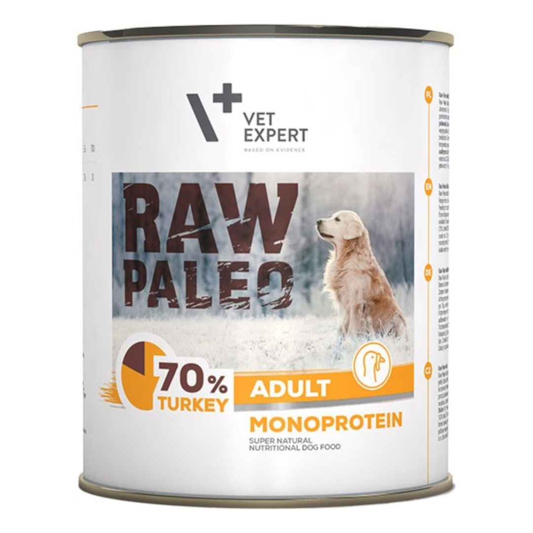 Vet Expert Raw Paleo Adult Monoprotein Mokra Karma Dla Psa  z Indykiem