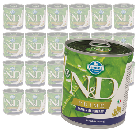 Farmina N&D Dog Prime Lamb Blueberry 24x285g Karma dla Psa z Jagnięciną i Borówkami
