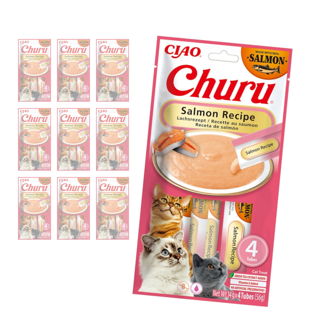 Inaba Cat Churu Salmon Recipe Kremowy Przysmak Dla Kota Pasta z Łososiem