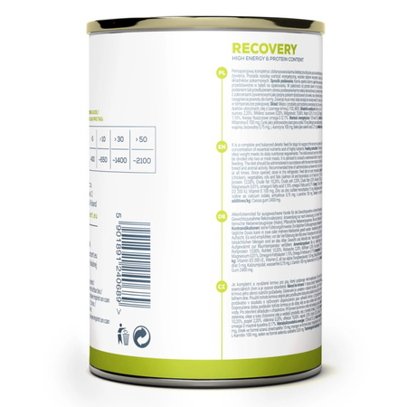 Vet Expert Recovery Mokra Karma Weterynaryjna Dla Psa Z Kurczakiem 400g Wspierająca Powrót do Zdrowia