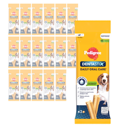 Pedigree Denta Stix Przysmak Dentystyczny Dla Psów Średnich Ras Zestaw 18x77g