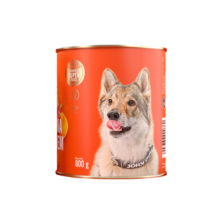 JOHN DOG Karma Mokra Dla Psa Pumpkin Line Jagnięcina z Królikiem i Dynią Zestaw 6x800g