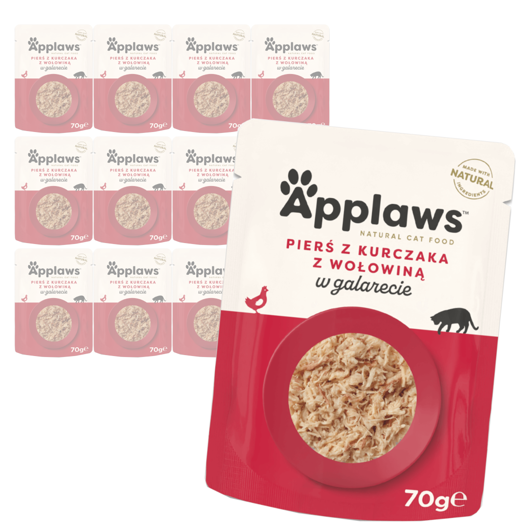 Applaws Cat Mokra Karma Dla Kota 70g Pierś Z Kurczaka z Wołowiną w Galaretce 