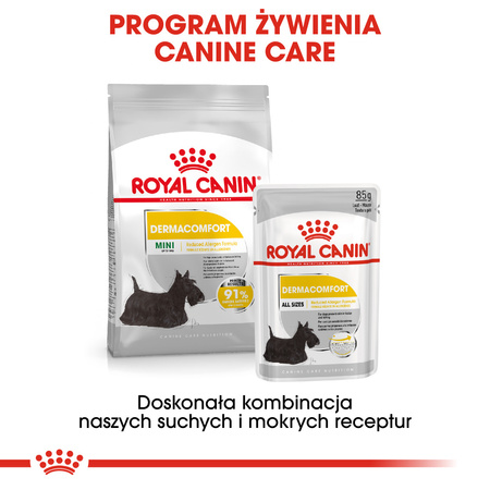 Royal Canin CCN Mini Dermacomfort 1kg Karma Sucha Dla Psów Dorosłych Ras Małych O Wrażliwej Skórze Skłonnej Do Podrażnień