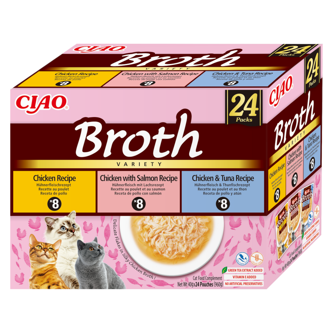 Inaba Cat Ciao Broth Uzupełniająca Karma Dla Kota Mix Smaków.