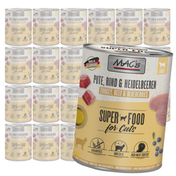 MAC's 24x800g Bezzbożowa Mokra Karma Dla Kota Indyk Wołowina Borówki