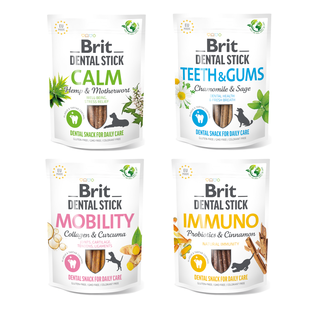 Brit Dental Stick Gryzak Przysmak Dentystyczny Dla Psa 4x251g Mix Smaków