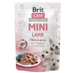 Brit Care Mini Pouch Puppy Jagnięcina w Sosie 85g Mokra Karma Dla Szczeniąt Ras Małych i Miniaturowych