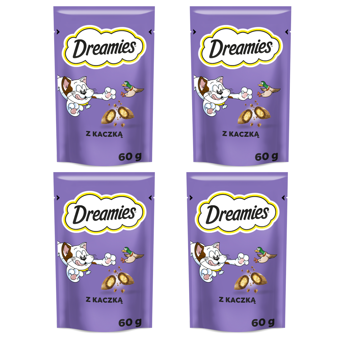 Dreamies z Wyśmienitą Kaczką 4x60g Przysmak Dla Kota