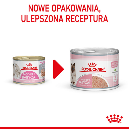 Royal Canin Mother&Babycat Instinctive Mousse 12x195g Karma Mokra Mus Dla Kotek W Okresie Ciąży Laktacji i Kociąt