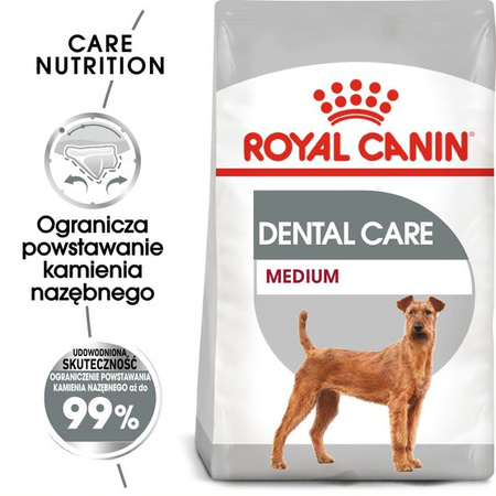 Royal Canin CCN Medium Dental Care 1kg Karma Sucha Dla Psów Dorosłych Ras Średnich Redukująca Powstawanie Kamienia Nazębnego