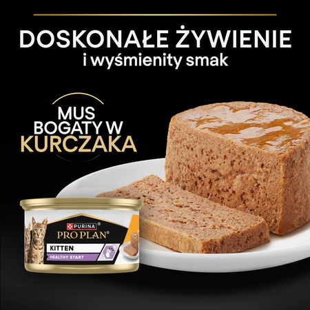 Purina Pro Plan Kitten Healthy Start 6x85g Mokra Karma Dla Kociąt Mus z Kurczakiem