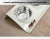Podwójna miska metalowa z podstawką dla psa i kota 2x 0.34L Różowa L