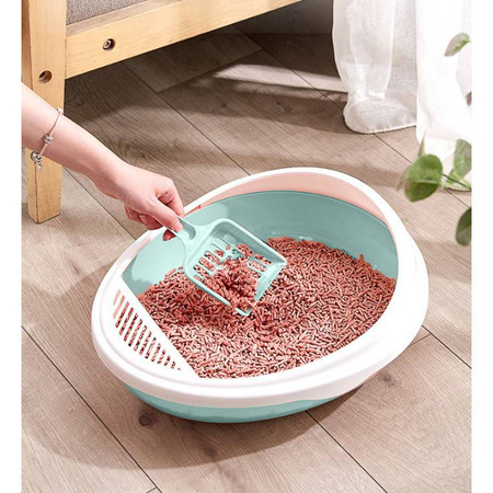 Owalna Kuweta Dla Kota OTWARTA PC-YK08 Bladozielona 41x34x9cm + ŁOPATKA GRATIS