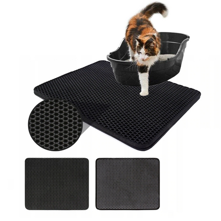 Wycieraczka Pod Kuwetę Zatrzymuje 90% Żwirku 30*30 CZARNA