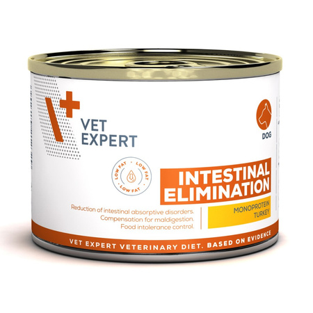 VetExpert Veterinary Diet Intestinal Elimination Low Fat 200g Mokra Karma Weterynaryjna Dla Psów z Zaburzeniami Trawiennymi